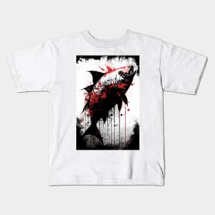 Pacu Fish Ink Painting Kids T-Shirt